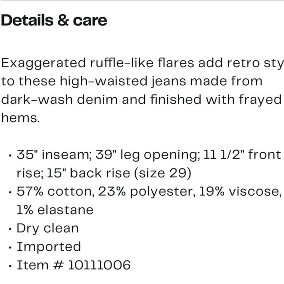 Alice & Olivia High Waist Ruffle Flare Leg Jeans - Picture 5 of 5